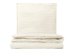 Lil Atelier turtledove stribet baby sengetøj